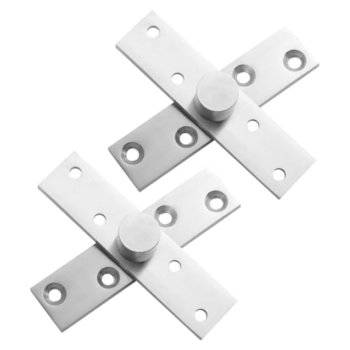 SOESFOUFU 360° Rotating Hidden Hinge for Doors Stainless Steel Pivot Hinge 2 Pack Easy Install