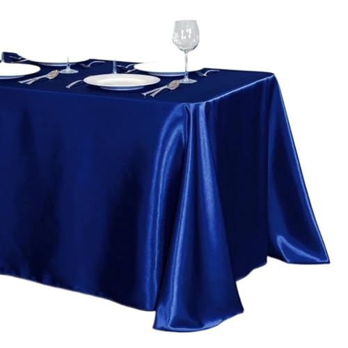 Nappe de table en satin bleu grand format pour fête d'anniversaire - 2