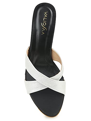 Image of Valiosaa Women's Silver Heels Heeled Sandal