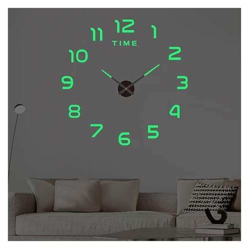 Reloj adhesivo de pared sin marco 3D analógico silencioso miniatura 1