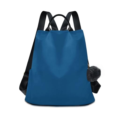 Sac à dos femme motif floral bleu marine équipé d'une fermeture arrière antivol pratique
