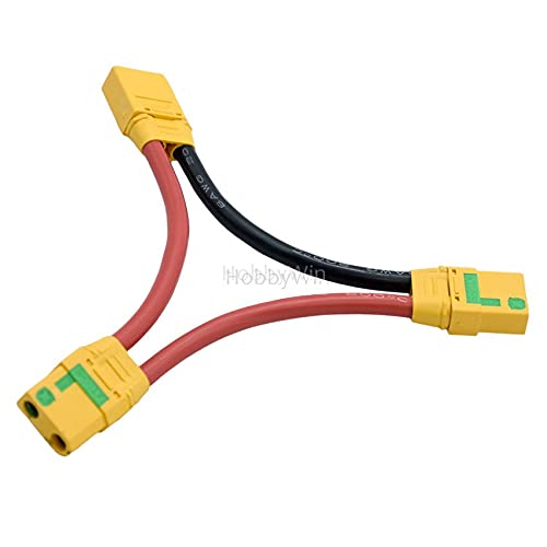 XT90-S Anti-Spark Plug Serial Cable 8awg Silicone Wire 2 Female 1 Male for RC Model Battery Motor Esc