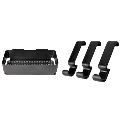 Traeger Grills P.A.L. Pop-and-Lock Storage Bin & P.A.L. Pop-and-Lock Accessory Hook 3 Pack,Black