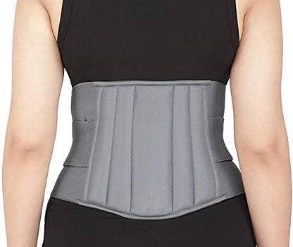 Backfit - Lumbar Sacral LS Belt For Men & Women (Spinal Brace Lower Back Pain Osteoporosis Slip Disc Post Discectomy Care Fracture Injuries) -Grey Color (XL-41-44-inch, Grey)