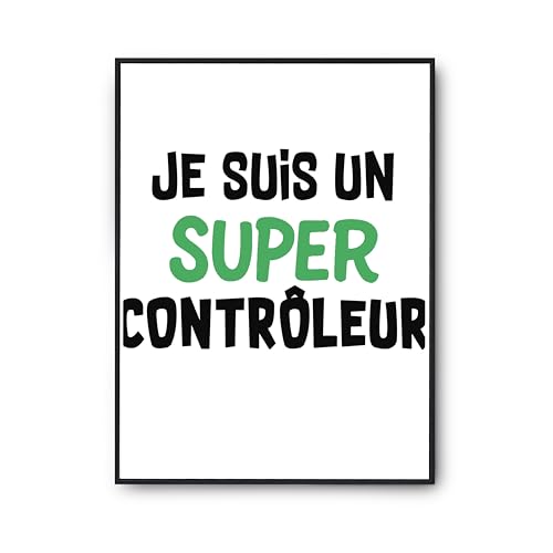 Affiche Un Super Contrôleur 2 Otshirt cadeau humour anniversaire original