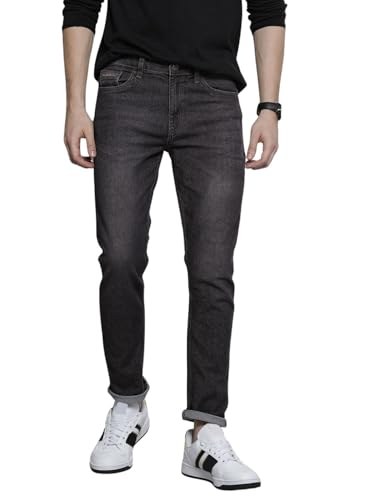 The Indian Garage Co Men Slim Fit Solid Mid-Rise Stretchable Jeans at ₹499 – Amazon