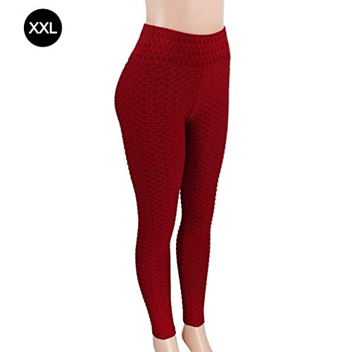 YOKIRIN Womens High Waisted Yoga Pants Leggings - Medium, Red
