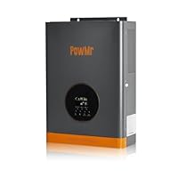 PowMr 3000W Solar Wechselrichter, 3KW Off-Grid Hybrid Wechselrichter-24VDC zu 220VAC, Eingebauter 60A MPPT Laderegler, Spitzenleistung 9000W für Blei-Säure und Lithium Batterien