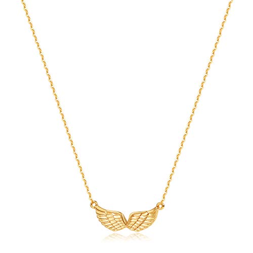 Dremmy Studios Cross Pendant Necklace for Women 14K Gold Plated Cubic Zirconia Evil Eye Butterfly Angel Wing Disc Coin Necklace Minimalist Religious Faith Jewelry Gift for Women