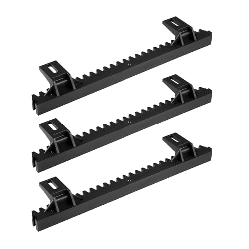 CO-Z Crémaillères pour Portail Coulissant 3 Pièces Module 4 34cm Crémaillères en Nylon Accessoires de Quincaillerie de Rail de Porte Coulissante Électrique Lot de 3