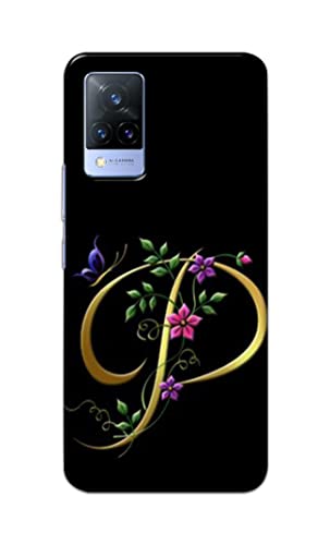 Image of Printed Hard Back Cover Case for Vivo V21 5G Back Cover (Alphabet P) -1803