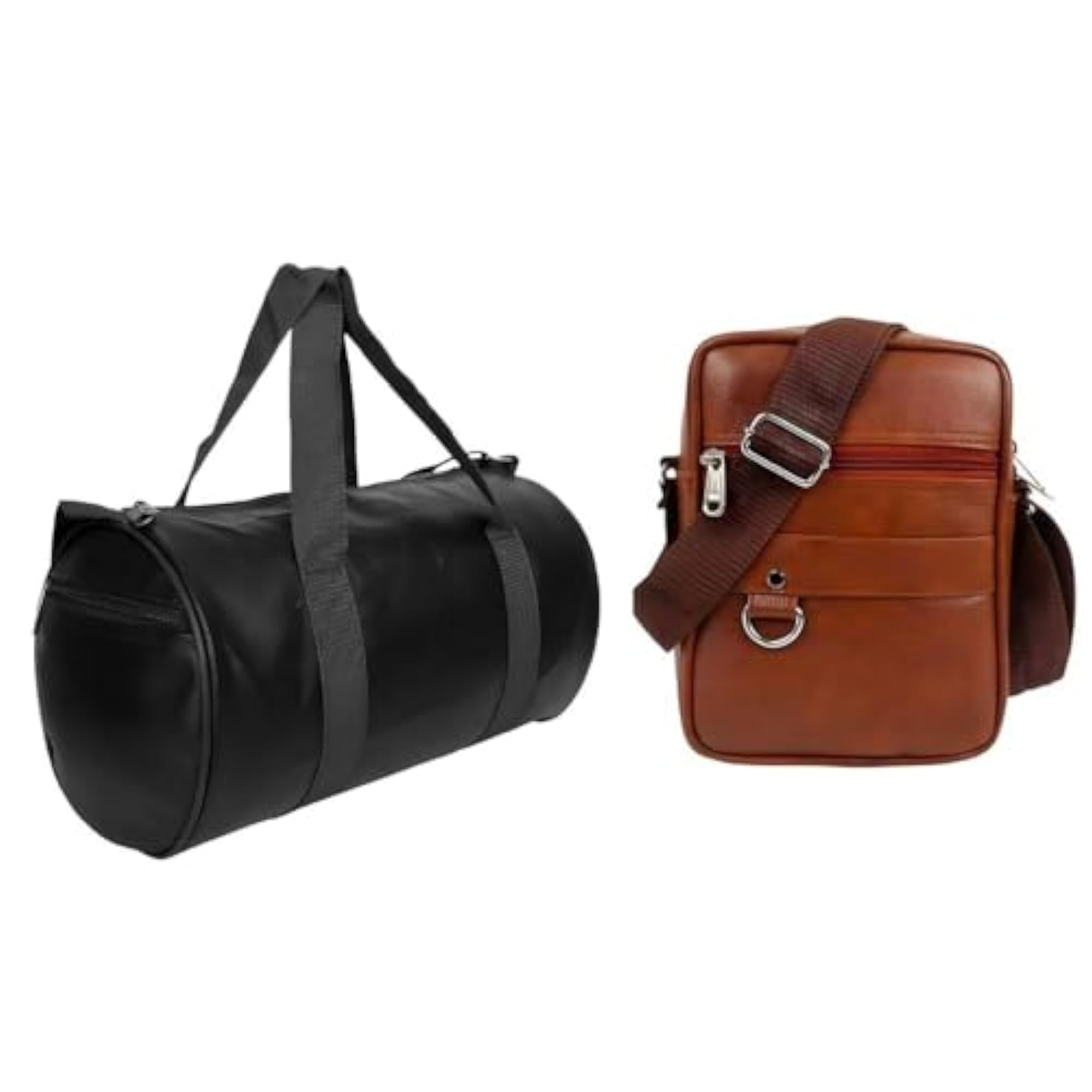 Men's 2 Piece Bag Set, Duffel & Crossbody Sling Combo