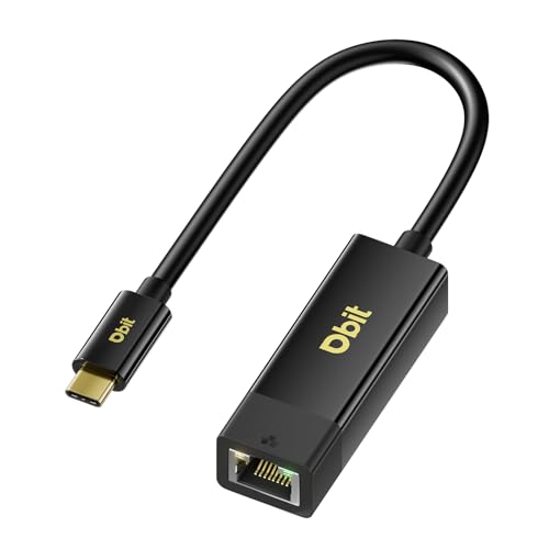 Dbit USB C to Ethernet Adapter, Gigabit RJ45 to Type-C (Thunderbolt 4/3) Ethernet LAN Network Adapter, Plug and Play, Compatible with Smart Phone, MacBook Pro, iPad Pro, Surface, Dell XPS and More