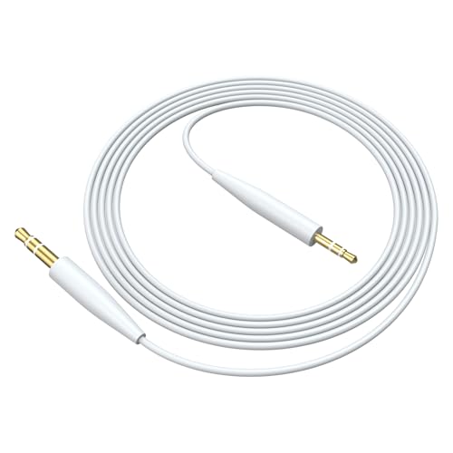 Gneinour Cable de audio de 3,5 mm a 2,5 mm compatible con auriculares supraaurales Bose 700 QuietComfort QC45 QC35II QC35 QC25 SoundTrue Soundlink (sin micrófono) (blanco)