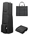 FIELDOOR キャスター付きゴルフバッグカバー 125cm 9.5型 48インチ ベルト バックル シューズポケット 脱着簡単 トラベルカバー 宅急便 宅配便 大きめ 頑丈 キャディバッグカバー PVCコーティング 高耐久 600D オックスフォード生地 旅行 収納バッグ付き