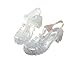 Frauen Crystal Jelly Sandalen Sommer T-förmige Sandalen T-förmige Mittelabsätze mit quadratischem Absatz und Flache Sandalen (Jelly sandals2,39EU)