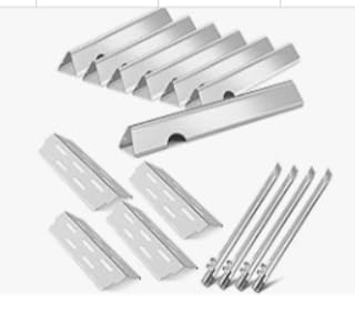 66797 Flavorizer Bars, 67490 Burners & 66041 Heat Deflector Set for Weber GS4 Genesis II 400 Series, E-410 E-435 S-410 S-435 SE-410 Grill Parts, Genesis GS4 II LX E/S-440 Parts, Stainless Steel