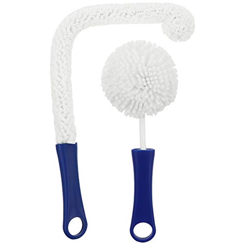 IMIKEYA Escova de limpeza de decantador de vinho flexível para garrafas de vidro