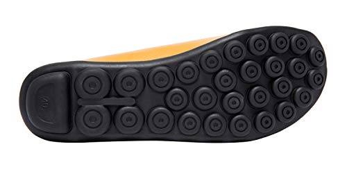 Image of Women's Slip-On Loafers, Comfortable Leather Walking Flats with Memory Foam Insole, Anti-Slip Casual Shoes for Work Office Driving