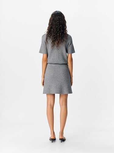 Jupe courte en tricot Objviola aux finitions soignées de la marque - 4