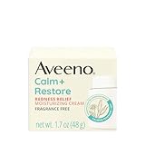Aveeno Calm + Restore Facial Moisturizer Face Cream for Redness Relief, Non-Comedogenic, Ceramide & Vitamin B5, Hydrating for Dry, Sensitive Skin, Hypoallergenic, Fragrance-Free, 1.7 oz
