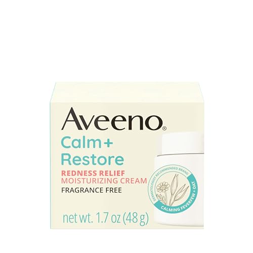 Aveeno Calm + Restore Facial Moisturizer Face Cream for Redness Relief, Non-Comedogenic, Ceramide &...