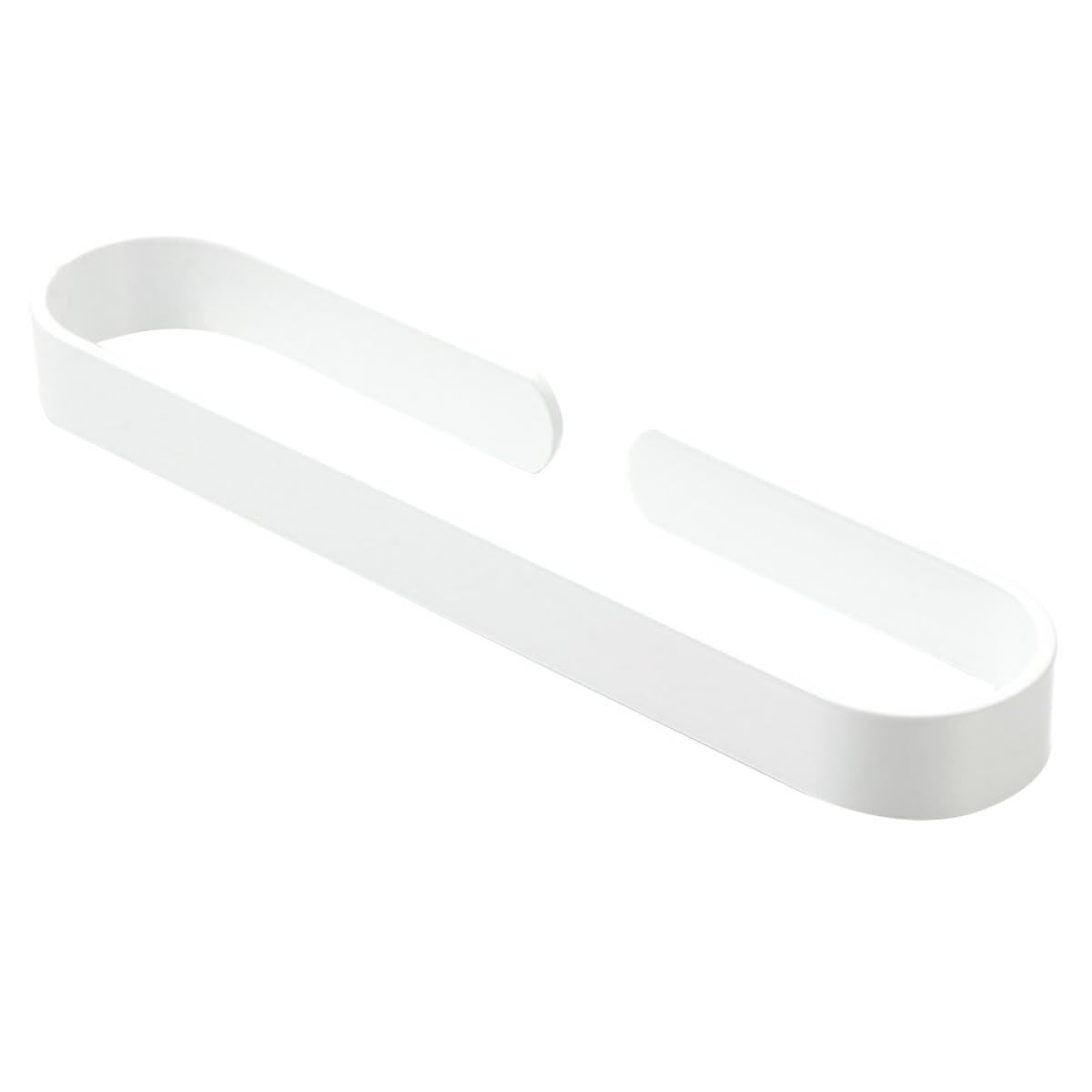Barre porte-serviettes blanche en aluminium multifonctionnelle pour rangement mural de salle de bain