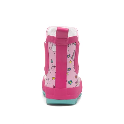Shoe Zone - Girls Pink Warm Lined Ankle Welly - Size 6 Child UK - Pink - Image 4