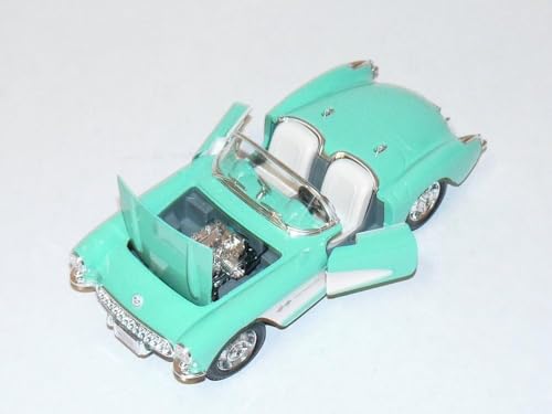 Maisto 1957 Chevy Corvette Convertible Turquoise 1:24 miniatura 2