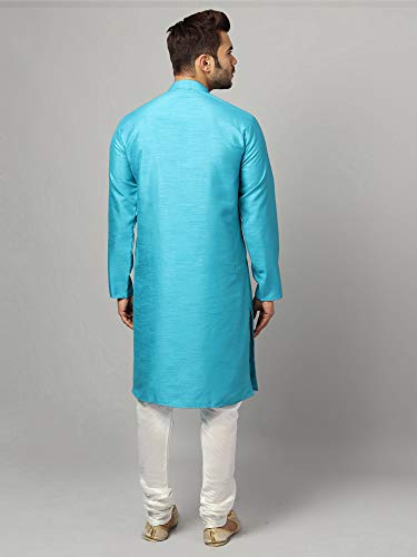 Image of Silk Blend Men's Kurta Pyjama Set /Kurta Pajama for Men