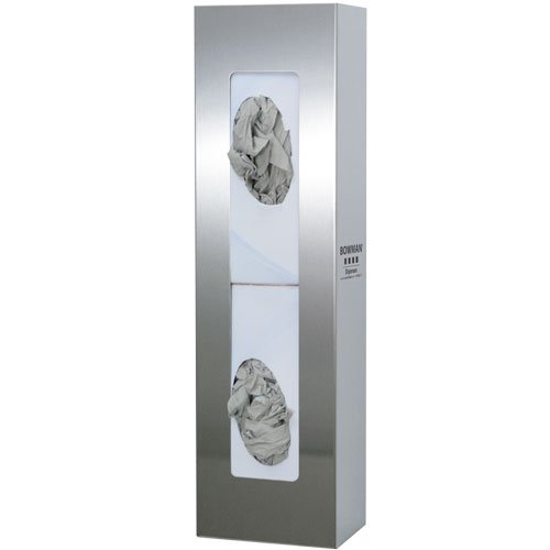 BOWMAN - Glove Box Dispenser - Double - Space Saver 5.60"W x 20.03"H x 3.94"D (3 Pack)