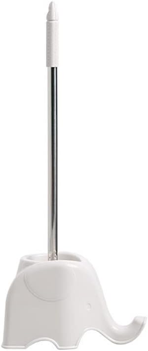 Toilet Brush Holder Toilet Brush Holder Creative Animal Shape Toilet Bowl Brush Bathroom Long Handle Toilet Cleaning Brushs Floor Type Toilet Cleaning Brush Set Toilet Brush Holders(White)