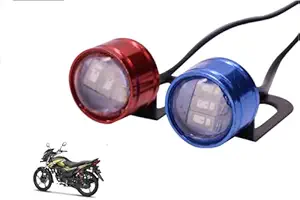 Red and Blue colour 6 Led Strobe Light for Bike | Warning Emergency Police Light | Motorcycle Strobe Light | Compatible with Honda Shine BS6