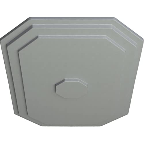 Image of Ekena Millwork CM25FEPLS - 25 1 /4 inchW x 17 1 /4 inchH x 1 3 /4 inchP Felix Ceiling Medallion - Ceiling Medallion, Platinum