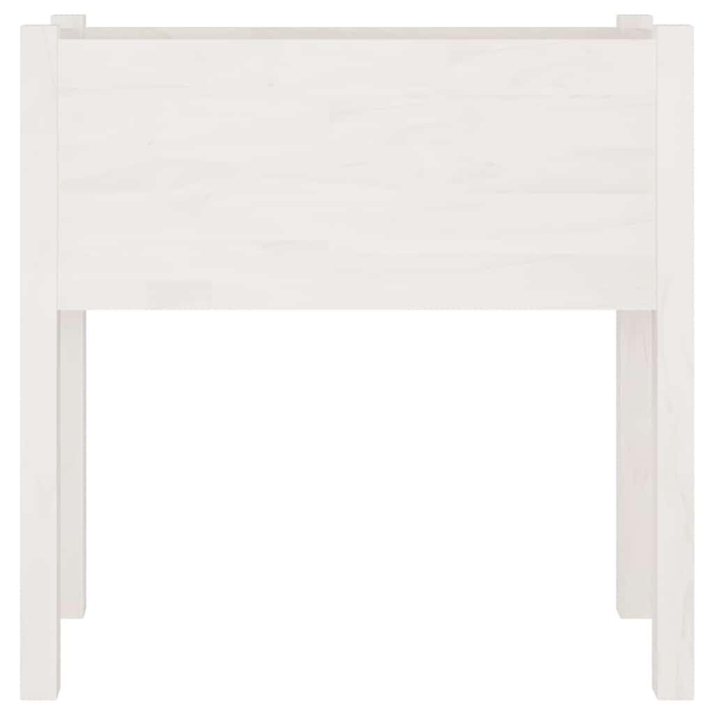 Pflanzkübel 2 STK Massivholz Kiefer Weiß 70x31x70 cm Garten