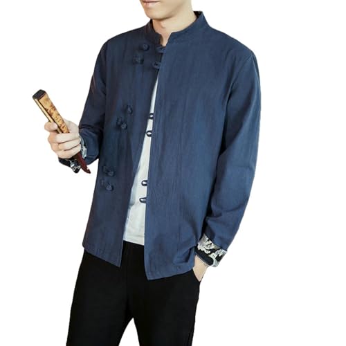 Chemise col chinois homme en coupe rétro tendance et finitions soignées