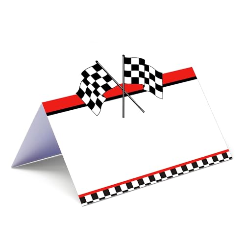Racing Car Table Place Cards Holiday Name Place Cards Table Setting Name Card for Birthday Party Baby Shower 50Pack