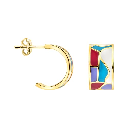 Clou d'oreille femme Sofia Milani mosaïque colorée argent 925 le cadeau idéal