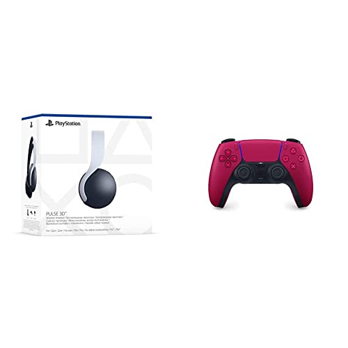 Sony Pulse 3D-Wireless Headset [Playstation 5] & Wireless Controller Cosmic Red