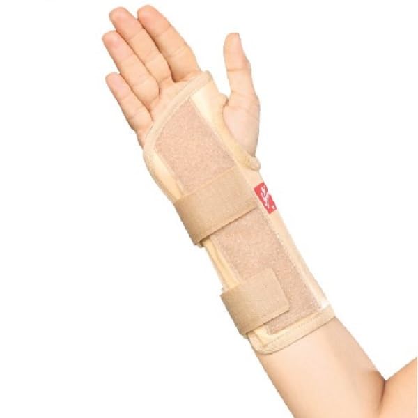 Image of Flamingo Wrist Splint with Cock-up | Forearm & Wrist Splint for Hand Immobilizer | Wrist Support Compression for Tendonitis, Arthritis, Broken, Carpal Tunnel | Beige | Medium