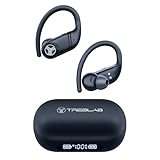 TREBLAB X4 – Waterproof Workout Headphones for Running & Gym - Silky Soft Secure Earhooks, 11H Battery, Physical Buttons, Noise Canceling Over-Ear Ear Hook Bluetooth Earbuds for Sports