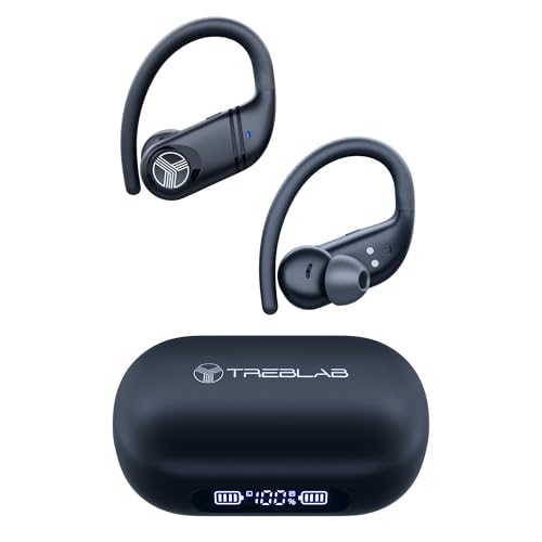 TREBLAB X4 Waterproof Bluetooth Headphones with Earhooks