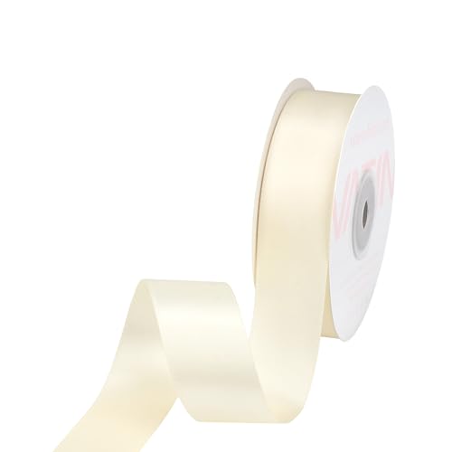 VATIN Cream Satin Ribbon 1 Inch x 25 Yards for Gift Wrapping