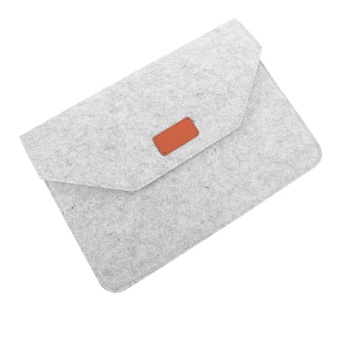 Bolsa protectora para portátil de fieltro gris claro miniatura 1