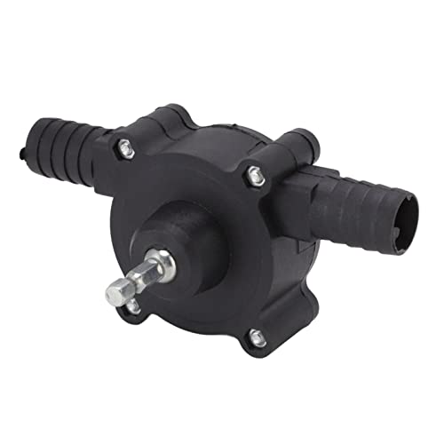 Handpumpe Wasser-Öl-Flüssigkeitspumpe, Selbstansaugende Bohrmaschinen-Pumpe aus Kunststoff, 220g, für Wasser, Öl und Düngemittel, 7 Zubehörteile