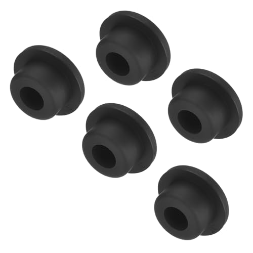 Image of uxcell High Temp Silicone Plug Mount Dia 20mm /0.79 inch t Shaped Rubber Stopper Hole Plugs for Powder Coating Plating Waterproof Plugs Sealing Plugs Black Pack of 5(OD 28mm)