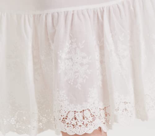 Frrep 1 Pack Lace Satin Slip Underskirt Half Slips For Under Dresses Skirt Extenders Womens Anti Static Half Slipunderskirt (As1, Alpha, S, Regular, Regular, Ivory 2) #TOP5