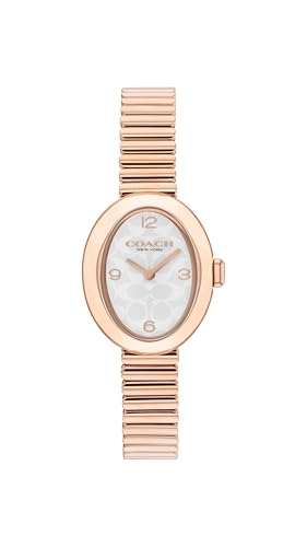 Coach Two Hand Quartz Movement Watch for Women SAMMY Collection with Rose Gold Colored Stainless Steel Bracelet - 14504572