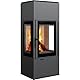KRATKI Thor View Kaminofen 8 kW - BImSchV 2, 83% hermische Effizienz - Kaminofen mit gerader Verglasung, Ø150 mm Rauchrohr - EEK A