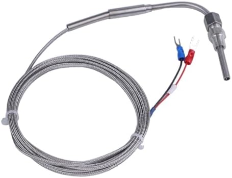 Motor Egzoz Gazı için K Tipi Termokupl EGT Sensörü, 1/8 "NPT Dişli Paslanmaz Çelik Prob, Fiberglas İzoleli Kablo, -100 ila 1250C () - Görsel 6
